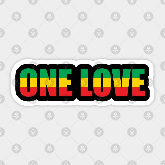 One Love Sticker by defytees